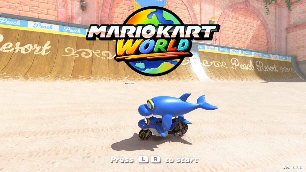 マリオカートワールドのタイトル画面